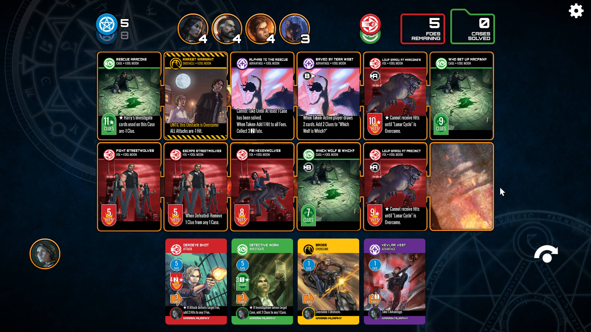Review: Dresden Files Cooperative Card Game – Stately Play