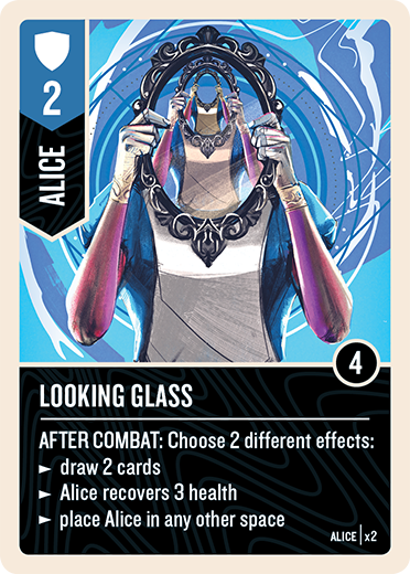 Alice's card Looking Glass